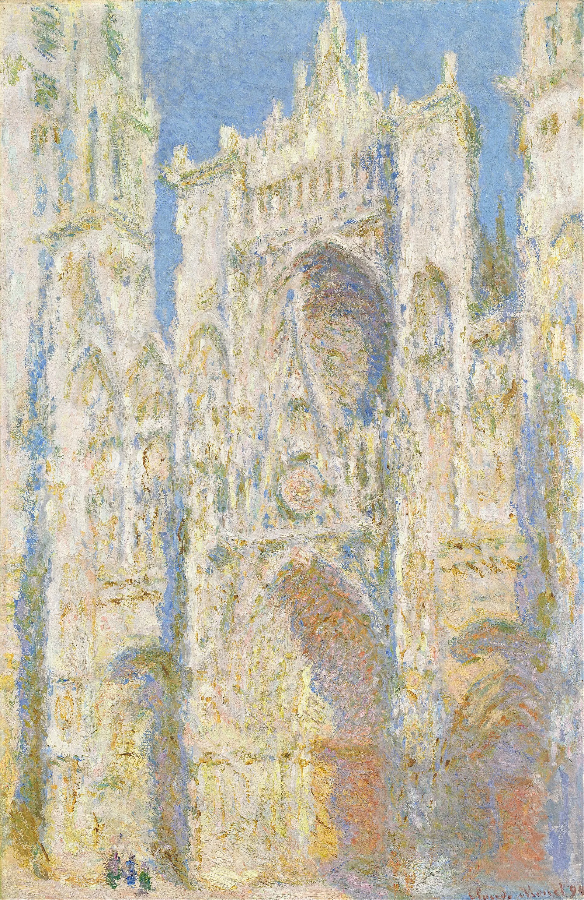 Rouen Cathedral, West Façade, Sunlight — Claude Monet
